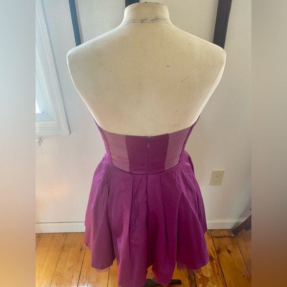 Purple Tulle-lined Strapless Push Up Party Dress S - Picture 4 of 6